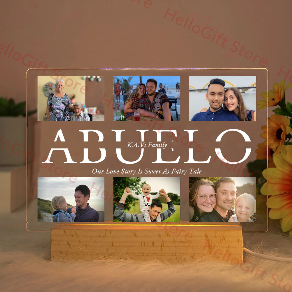 Lámpara acrílica personalizable